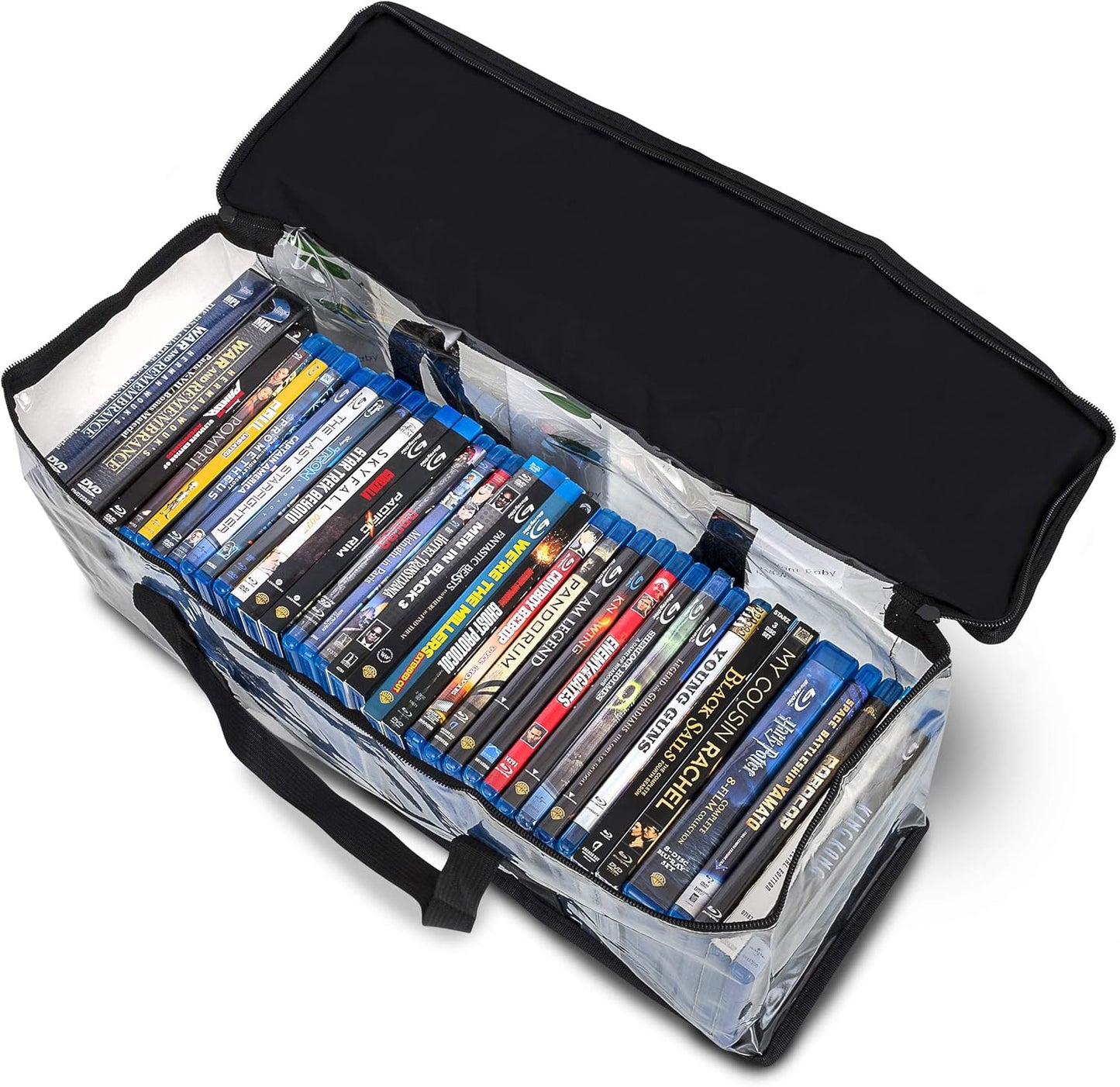 Premium Quality Home DVD Storage Bags (6-Pack) Holds 240 Total Movies or Video Games, Blu-ray, | Convenient Travel Case for Media | Stackable, Easy to Carry