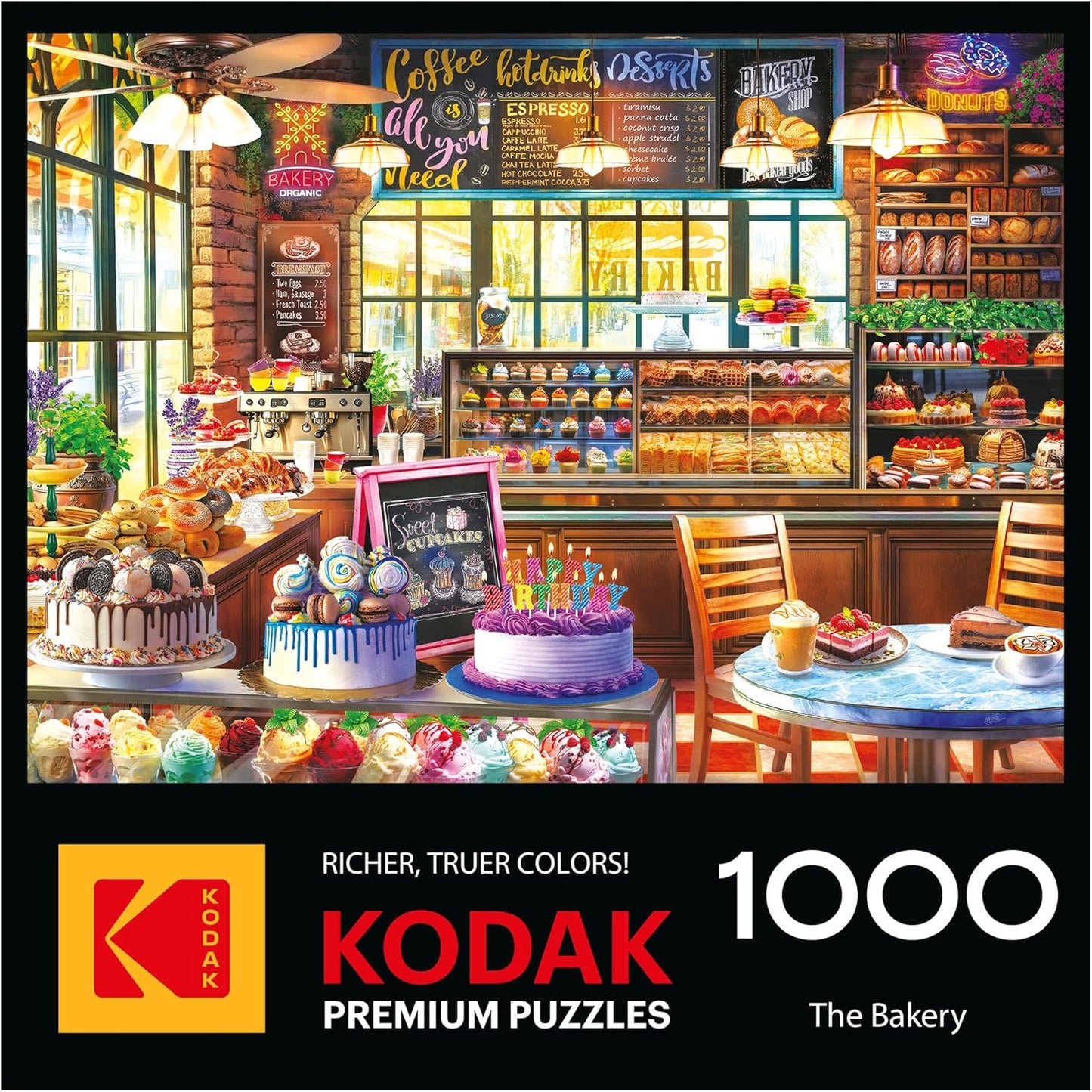 RoseArt - Kodak Premium - The Bakery - 1000 Piece Jigsaw Puzzle, Food-Themed, Ages 10 and Up