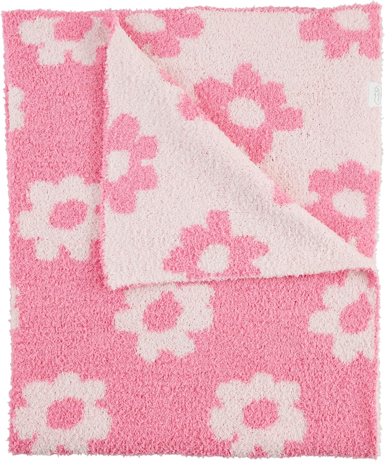 Mud Pie Children's Pink Chenille Flower Blanket