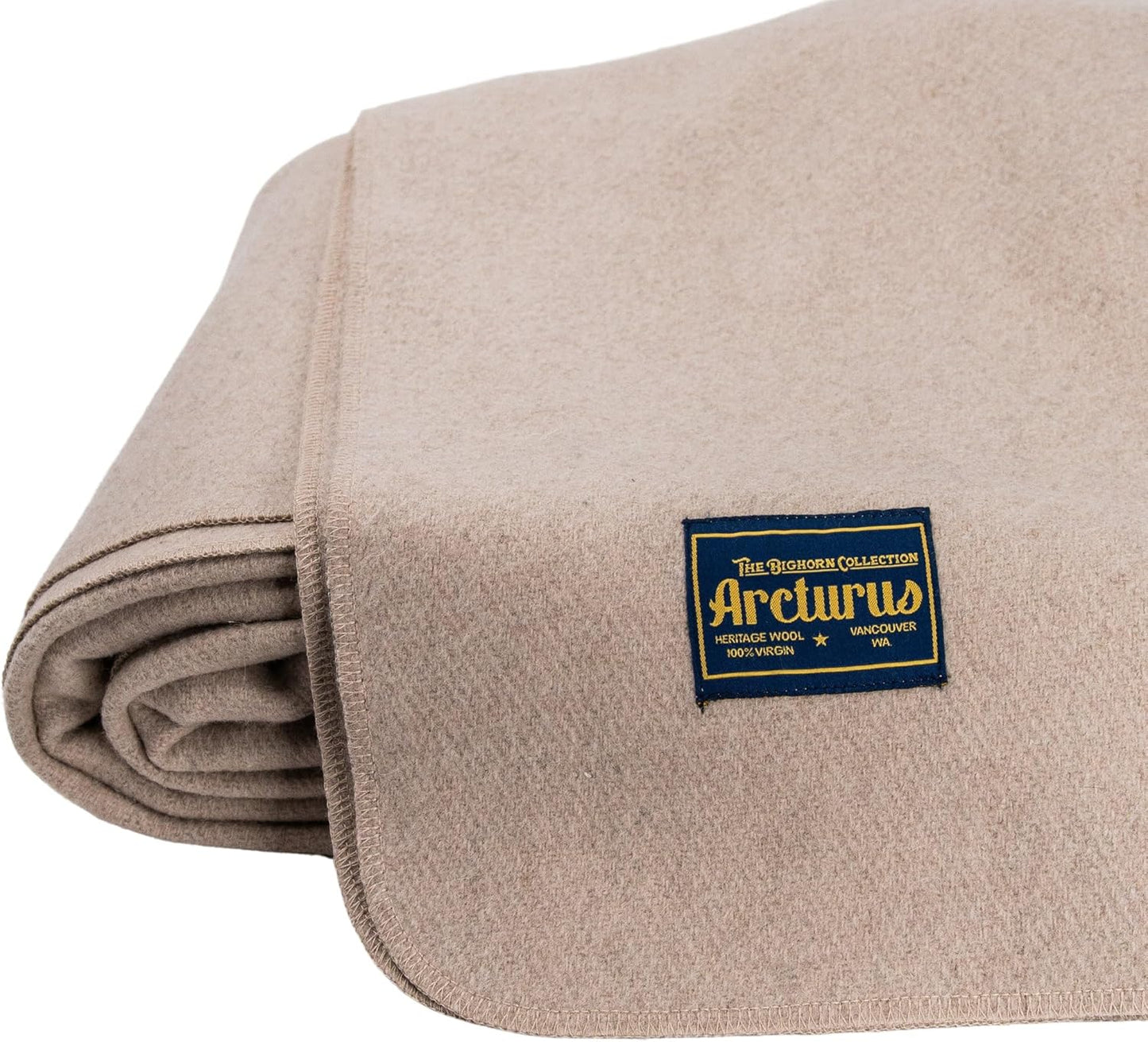 Arcturus Bighorn 100% Virgin Wool Blanket | Heirloom-Quality Wool Bedding for Home & Cabin | Warm, Thick & Durable (Twin Size, Ivory)