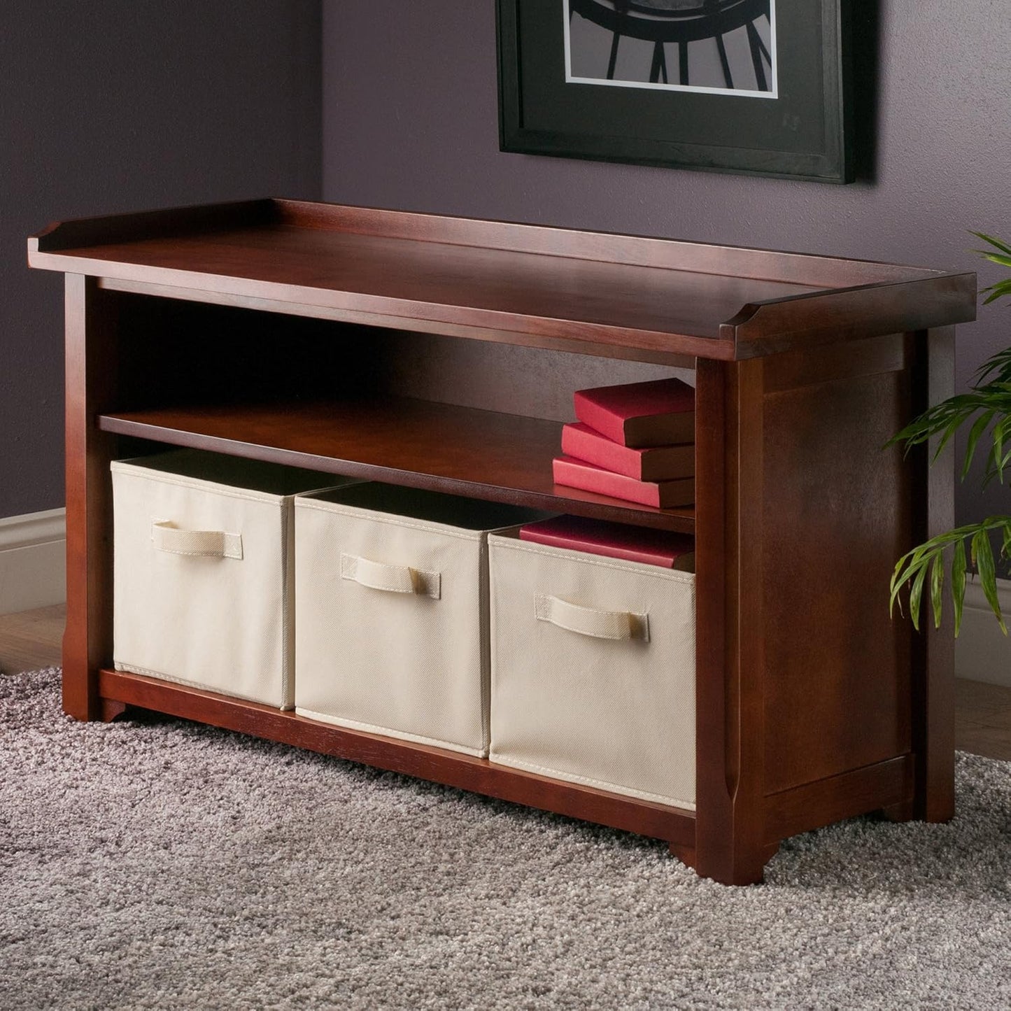 Verona 4-Pc Set, Storage Bench & 3 Foldable Baskets