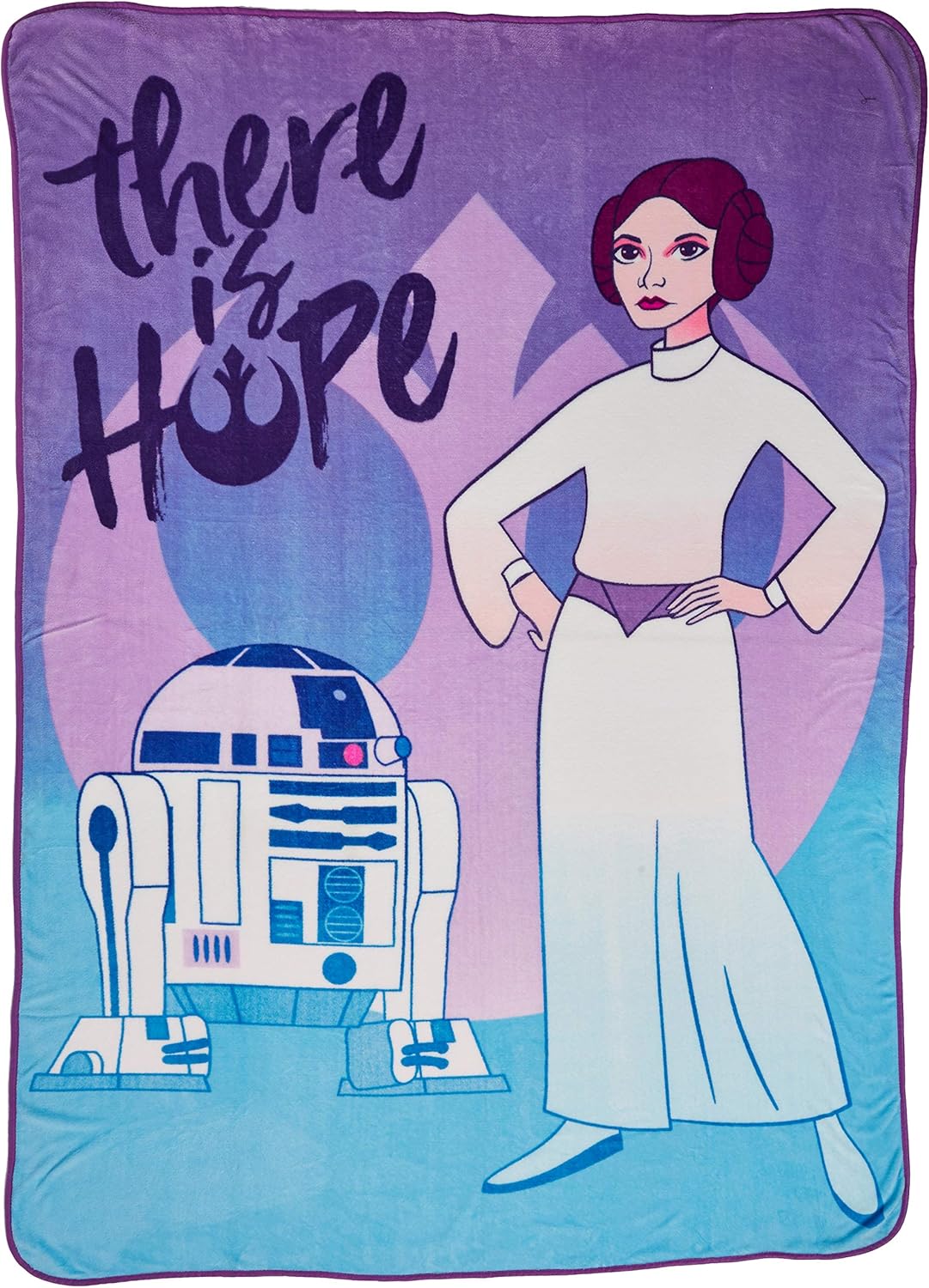 Star Wars Forces of Destiny Blanket - Measures 62 x 90 inches, Kids Bedding Features Princess Leia - Fade Resistant Super Soft Fleece - (Official Star Wars Product) (JF27347TICD)