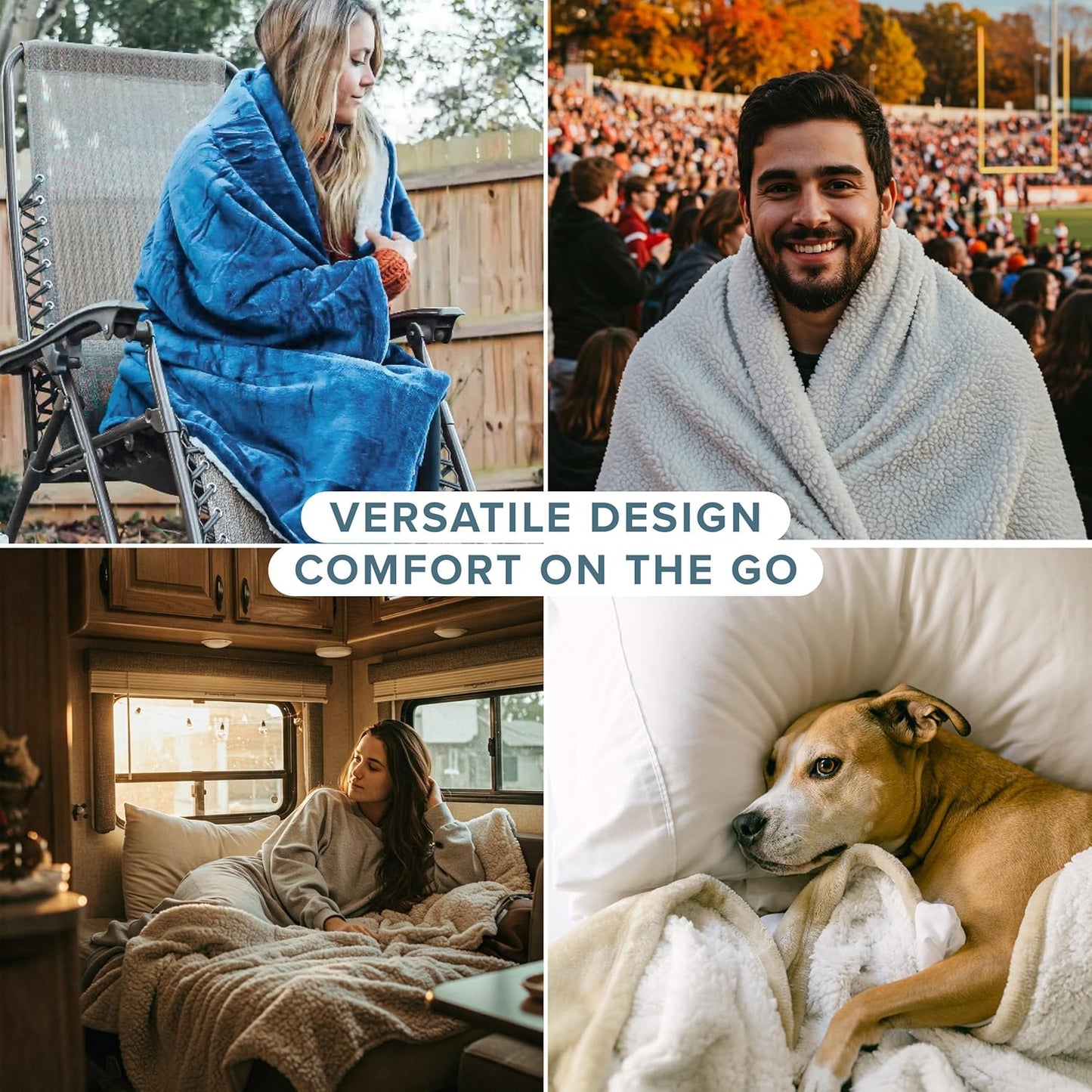 Bare Home Sherpa Fleece Blanket - Throw/Travel Size - Blanket for Bed, Sofa, and Couch - Warm & Lightweight - Fluffy & Soft - Reversible (Throw/Travel, Grey)