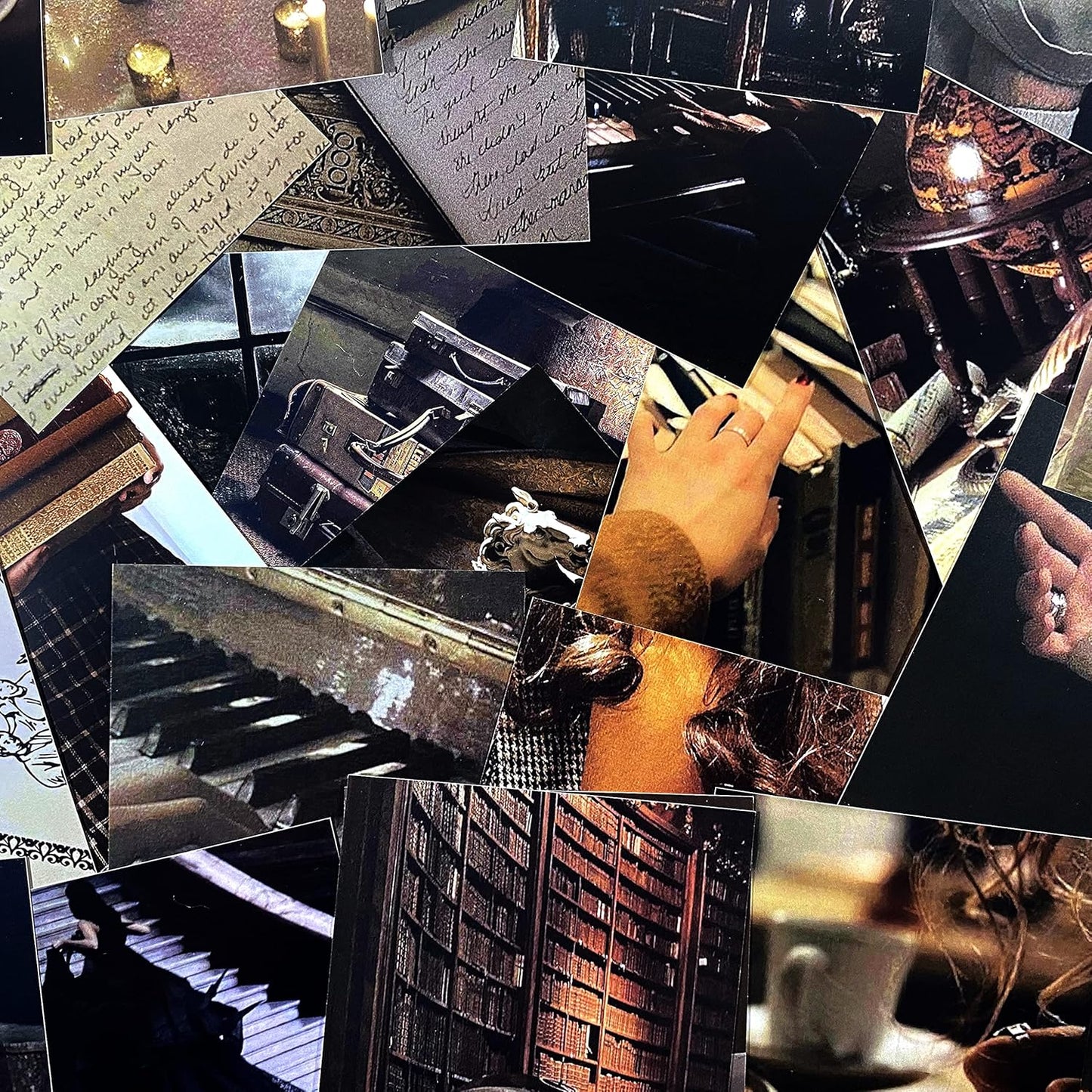 54PCS Dark Academia Wall Collage Kit – Vintage Aesthetic Posters for Room Decor, Gothic Home Decor, Retro Style Dark Academia Aesthetic, 4x6 inch Photo Collection for Bedroom, Dorm, and Study Room