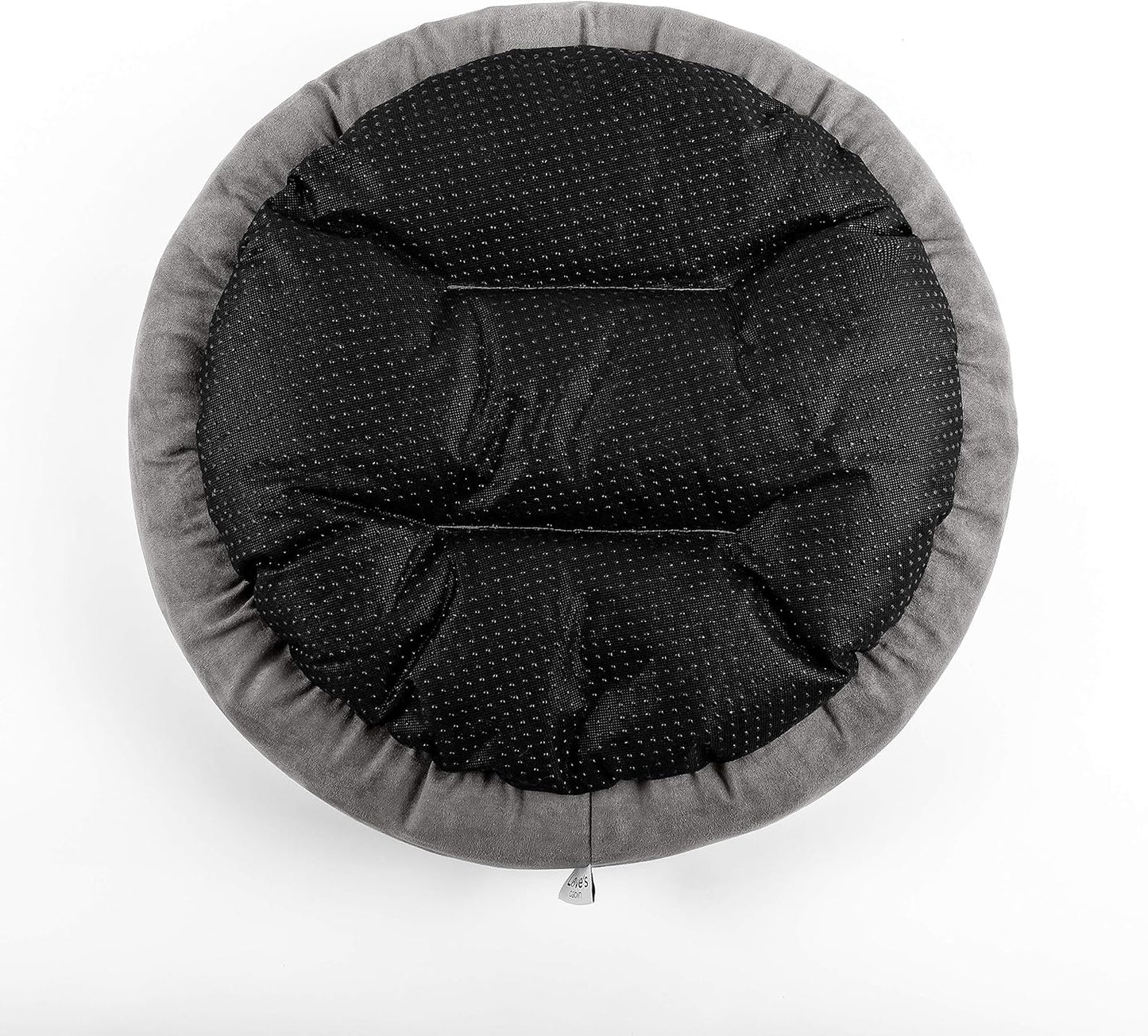 Love's cabin Round Donut Cat and Dog Cushion Bed, 20in Bed for Cats or Small Dogs, Anti-Slip & Water-Resistant Bottom, Super Soft Durable Fabric Pet Beds, Washable Luxury Cat & Dog Bed Gray