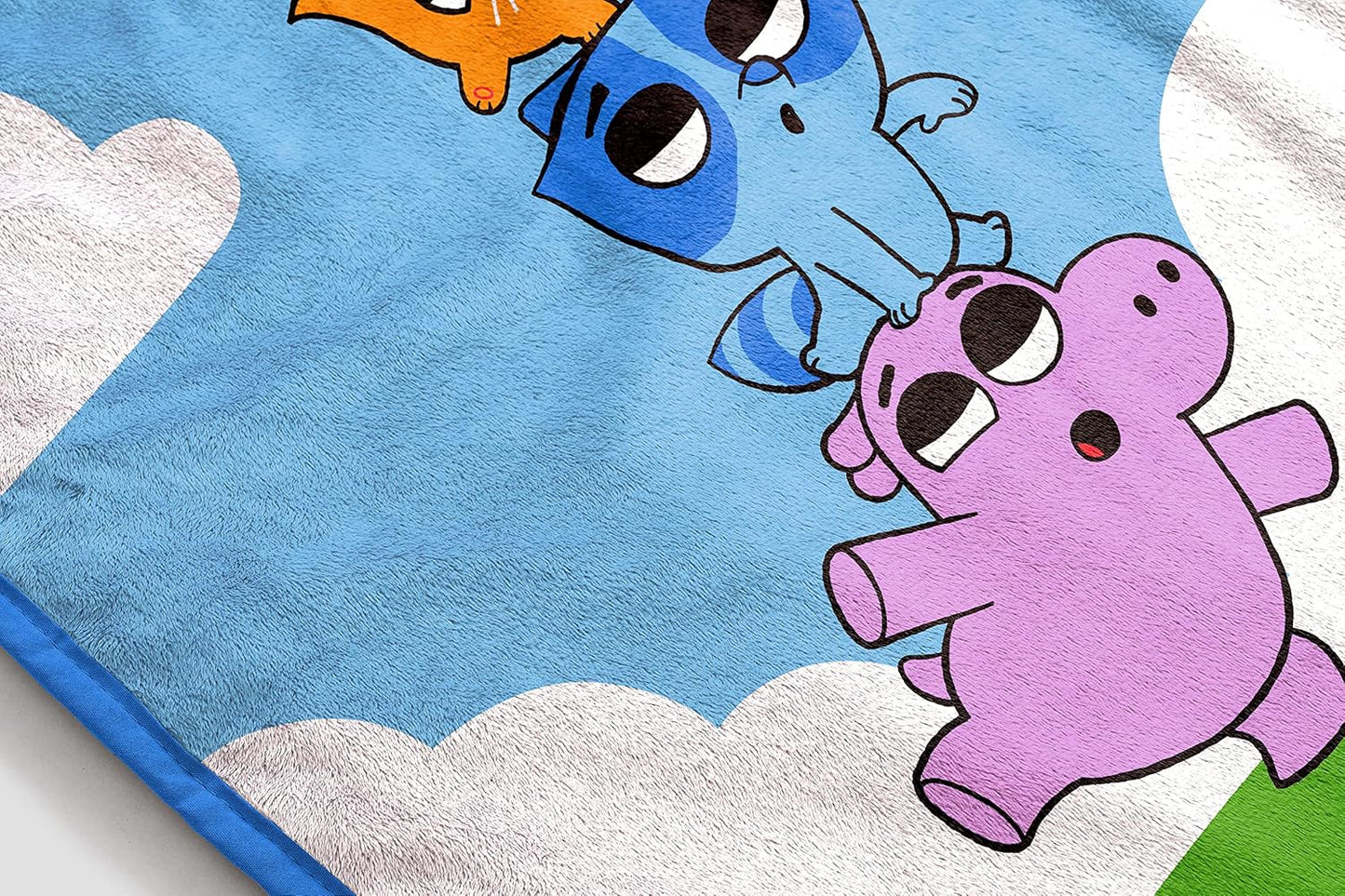 Jay Franco Pikwik Pack Animal Friends Blue Throw Blanket - Measures 46 x 60 inches, Kids Bedding - Soft & Cozy Fleece