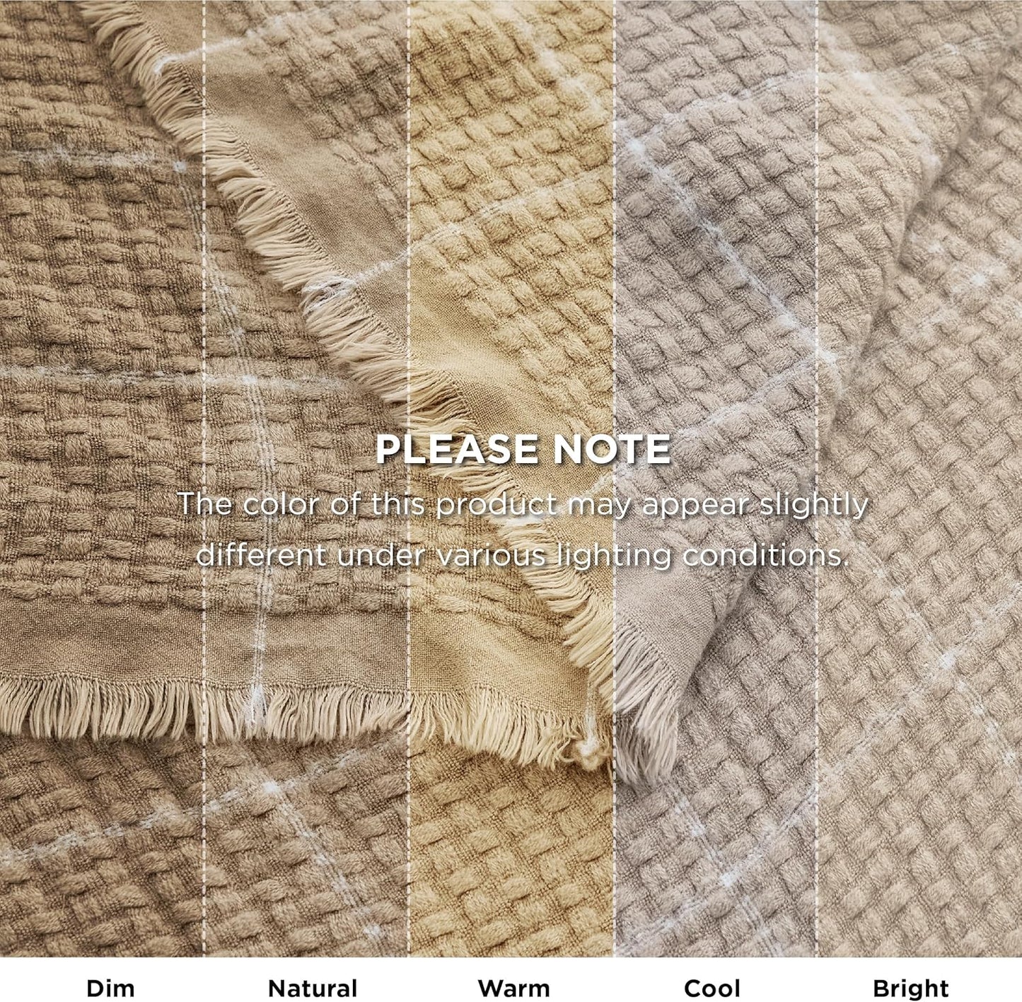 Bedsure Coffee Throw Blankets for Couch - Decorative Woven Throw Gifts with Tassels, Soft and Lightweight Farmhouse Blankets for Couch and Sofa, 50x60 Inches