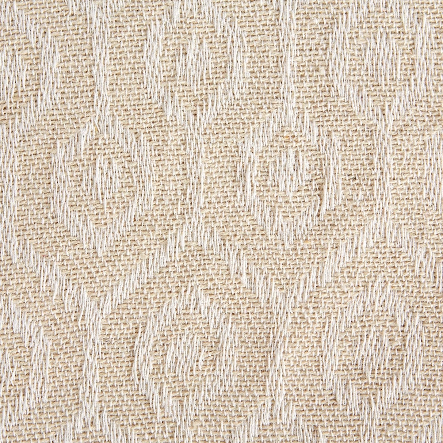 DII Modern Cotton Geometric Blanket Throw with Fringe for Chair, Couch, Picnic, Camping, Beach, & Keep Cozy with Everyday Use, 50x60, Off-White