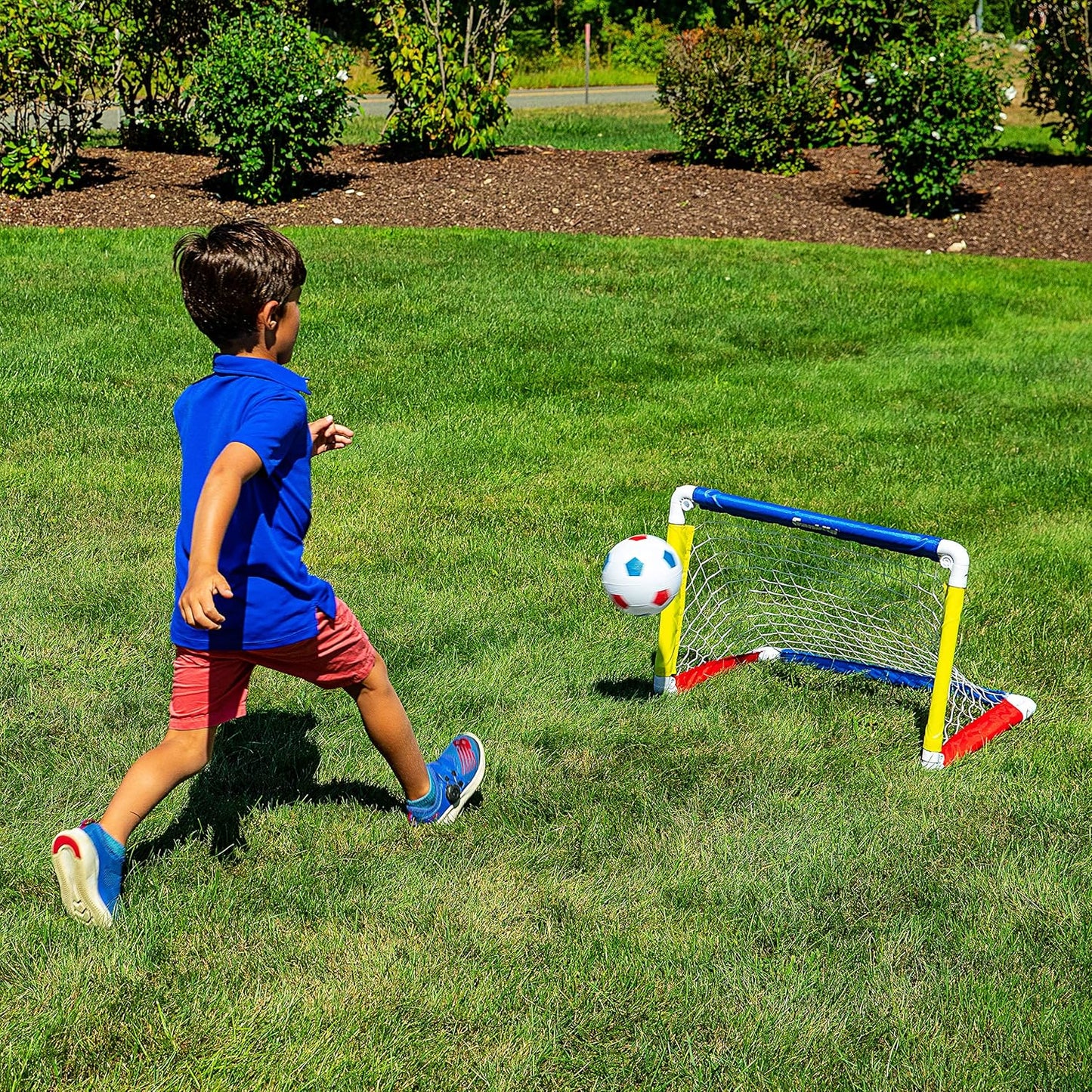 Franklin Sports Kids Soccer Goal with Ball & Pump - 24 X 16