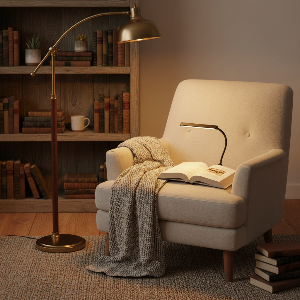 Vekkia 14 LED Rechargeable Book Light for Reading at Night, Eye-Care Reading Light for Books in Bed, 180° Adjustable, Clip on Lamp, 3 Color Temperatures, Lightweight, Present for Reader — lifestyle